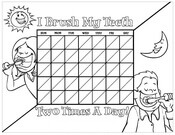 Black and White Brushing Chart